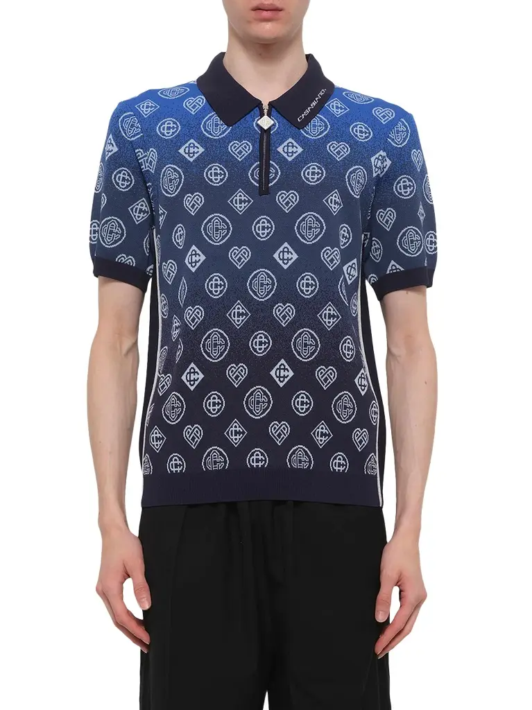 Casablanca Gradient Monogram Polo Shirt