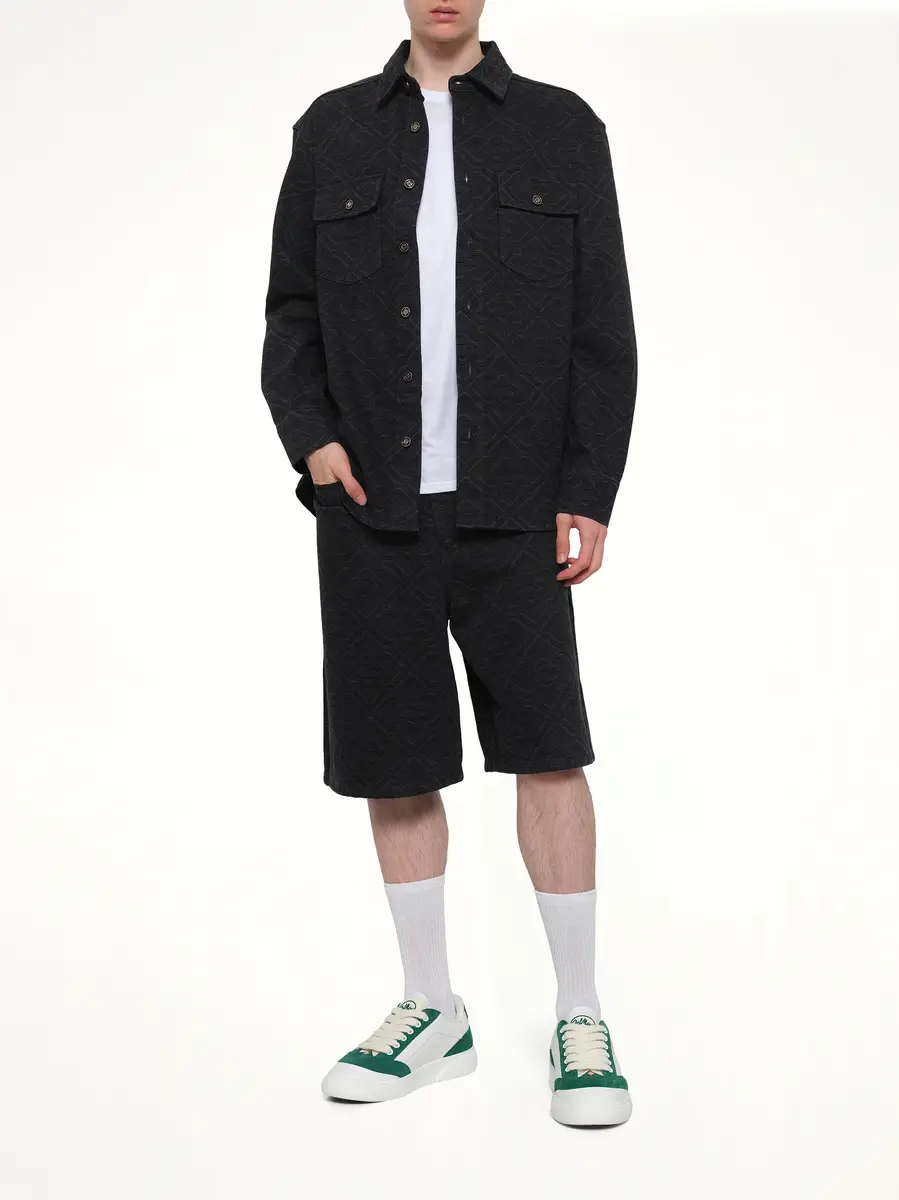 Casablanca Laser Monogram Denim Shirt | Thumbnail 4 Casablanca Laser Monogram Denim Shirt | Thumbnail 4