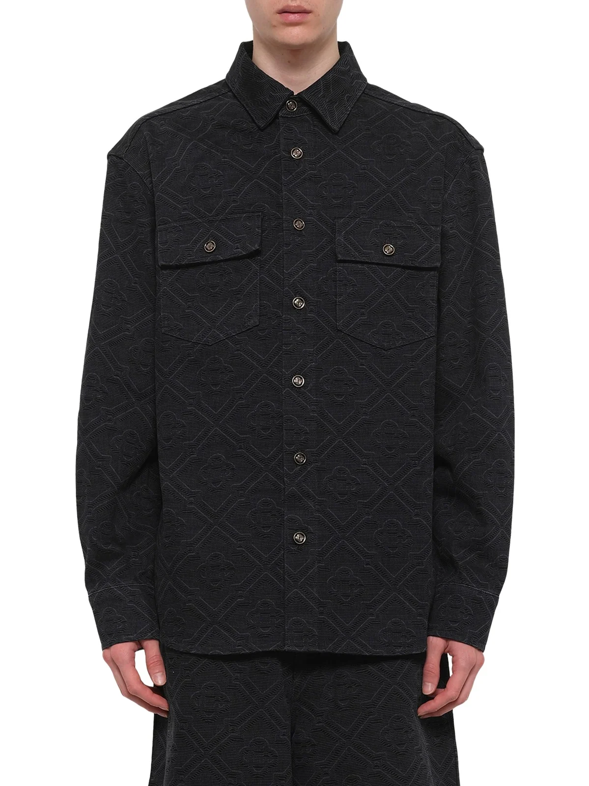 Casablanca Laser Monogram Denim Shirt