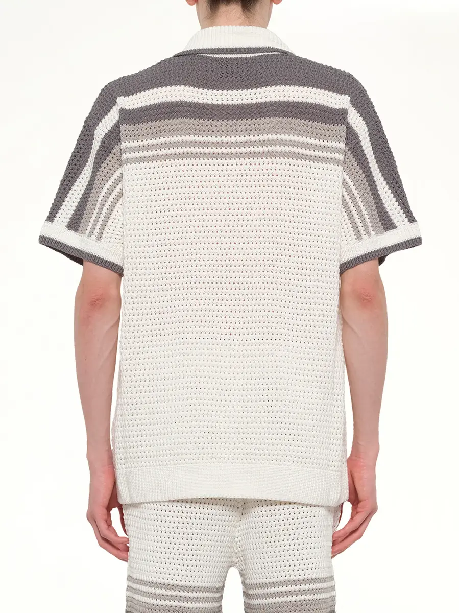 Casablanca Crochet Shirt in White/grey | Thumbnail 5 Casablanca Crochet Shirt in White/grey | Thumbnail 5