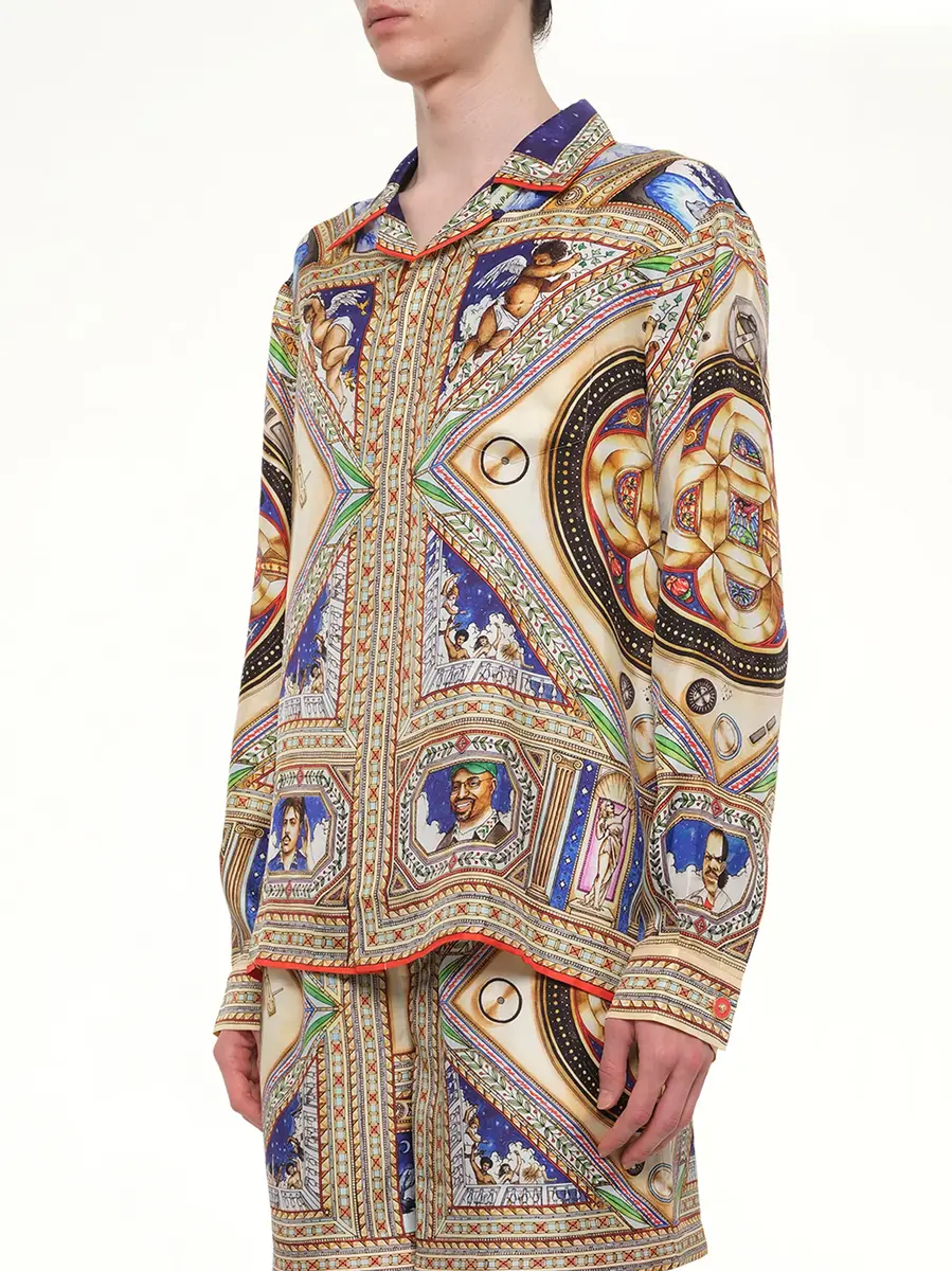 Casablanca Plafond Orne De Musique LS Shirt in Multicolour | Thumbnail 3 Casablanca Plafond Orne De Musique LS Shirt in Multicolour | Thumbnail 3