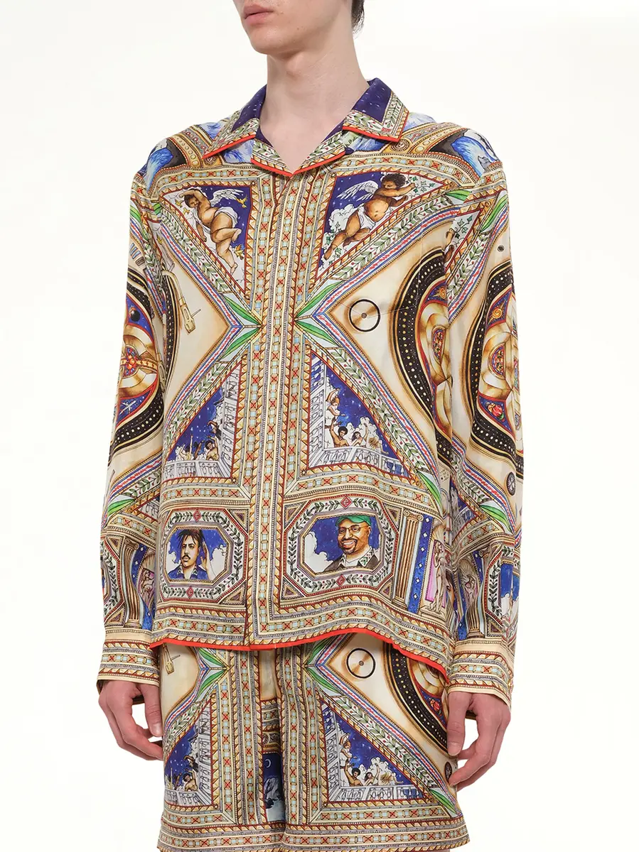 Casablanca Plafond Orne De Musique LS Shirt in Multicolour | Thumbnail 6 Casablanca Plafond Orne De Musique LS Shirt in Multicolour | Thumbnail 6