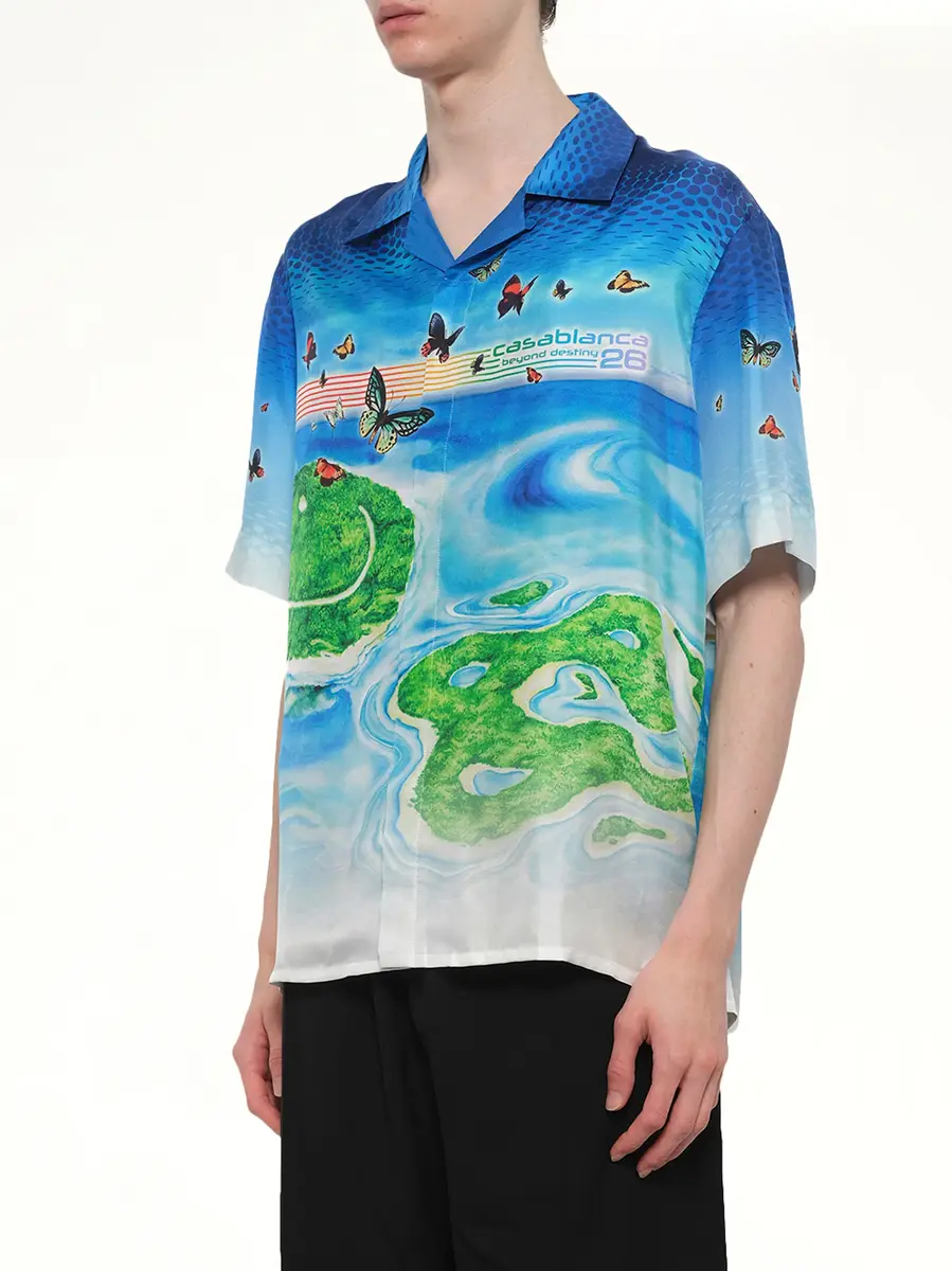 Casablanca Beyond Destiny Cuban Collar SS Shirt | Thumbnail 3 Casablanca Beyond Destiny Cuban Collar SS Shirt | Thumbnail 3