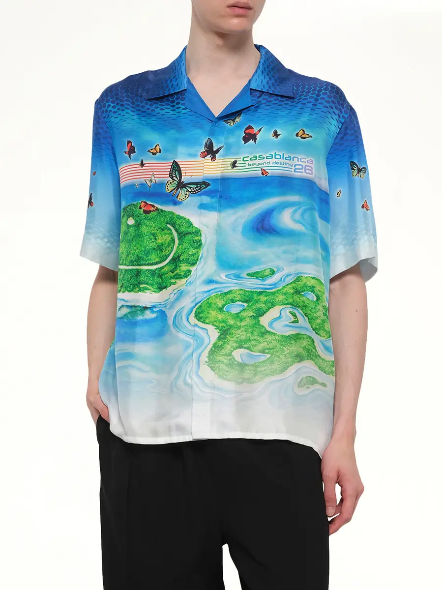 Casablanca Beyond Destiny Cuban Collar SS Shirt | Thumbnail 6 Casablanca Beyond Destiny Cuban Collar SS Shirt | Thumbnail 6