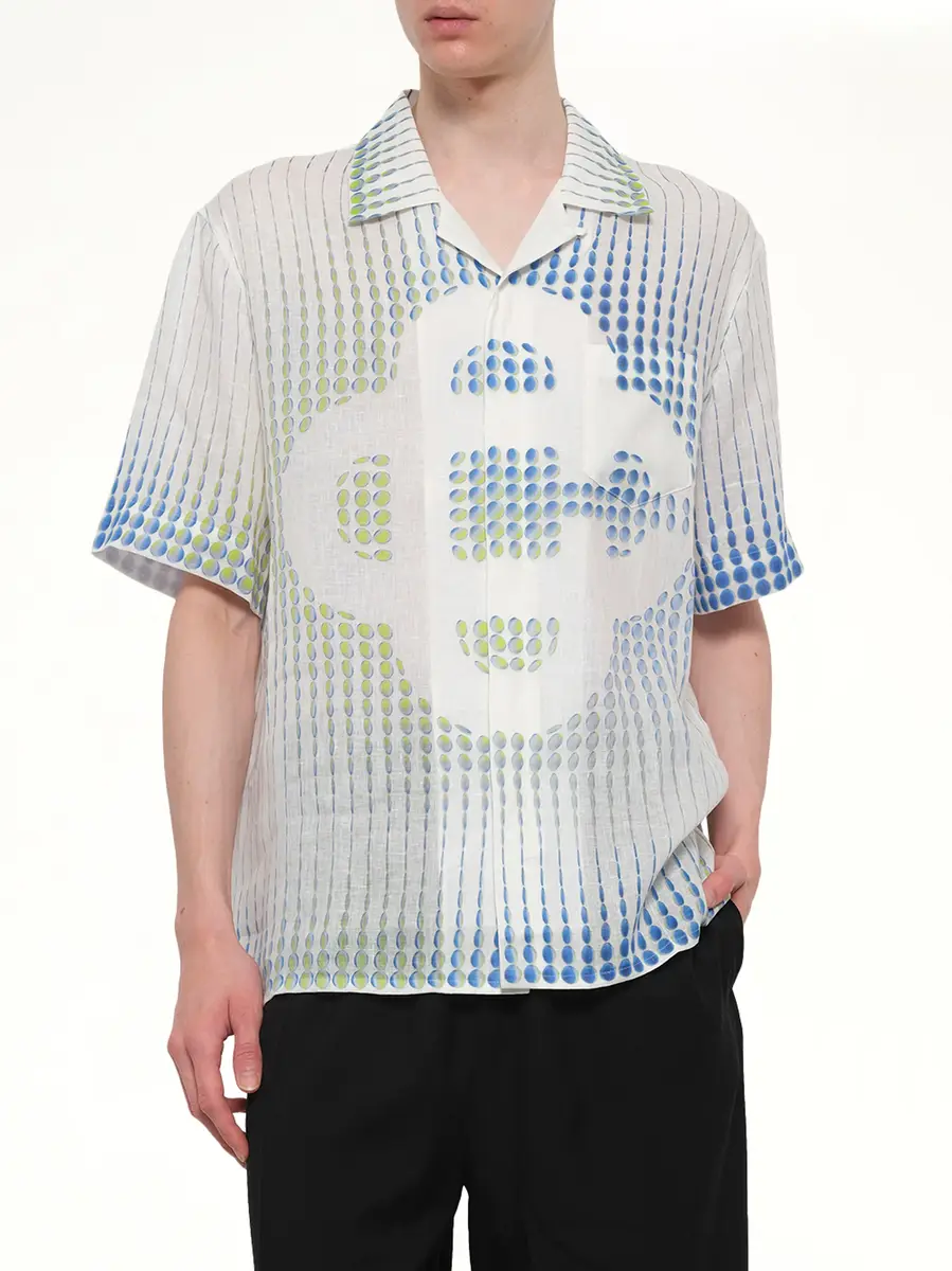 Casablanca Pills Cuban Collar SS Shirt | Thumbnail 6 Casablanca Pills Cuban Collar SS Shirt | Thumbnail 6