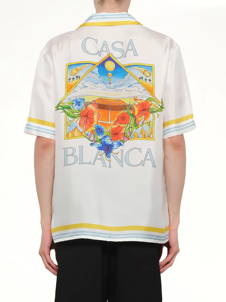 Casablanca Tennis Landscape SS Shirt | Thumbnail 5 Casablanca Tennis Landscape SS Shirt | Thumbnail 5