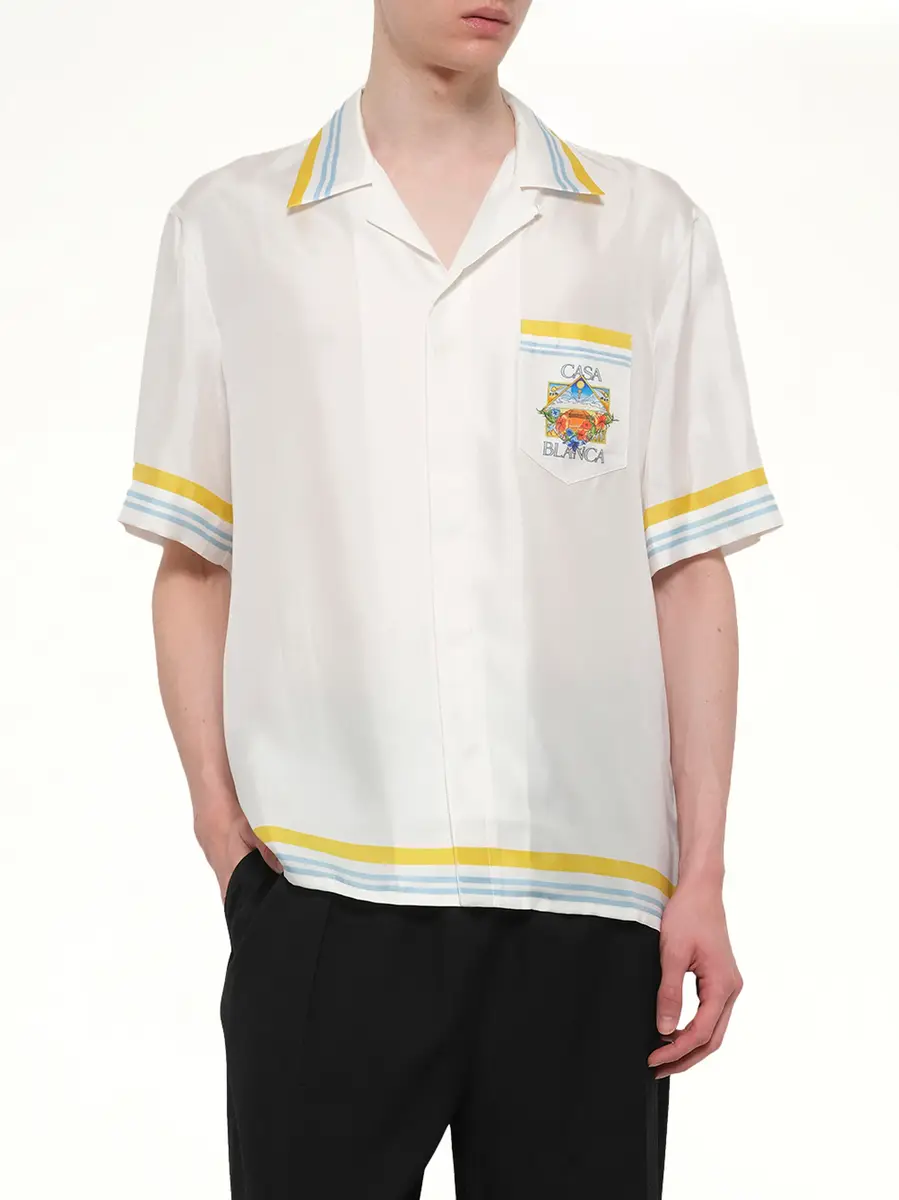 Casablanca Tennis Landscape SS Shirt | Thumbnail 6 Casablanca Tennis Landscape SS Shirt | Thumbnail 6