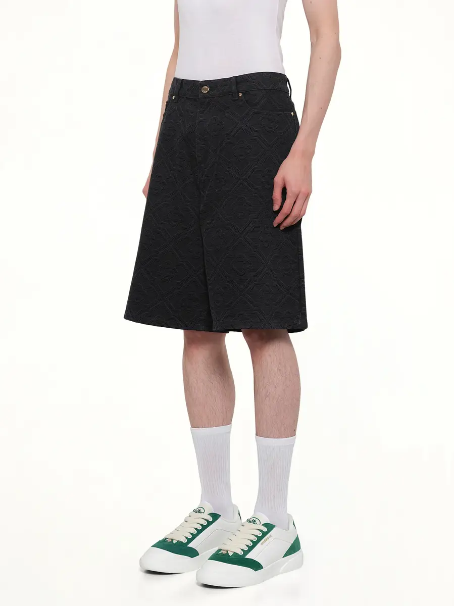 Casablanca Laser Monogram Denim Shorts | Thumbnail 3 Casablanca Laser Monogram Denim Shorts | Thumbnail 3
