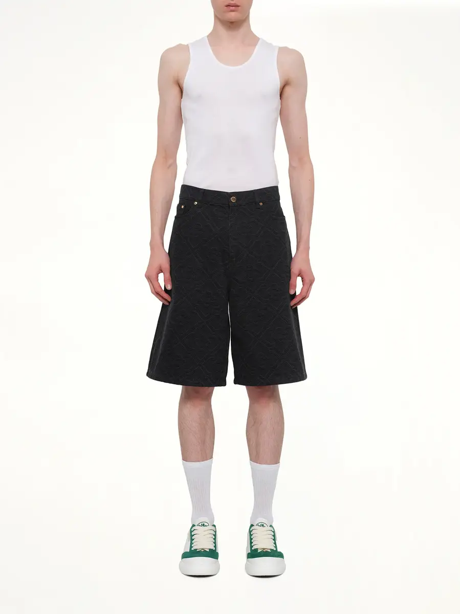 Casablanca Laser Monogram Denim Shorts | Thumbnail 7 Casablanca Laser Monogram Denim Shorts | Thumbnail 7