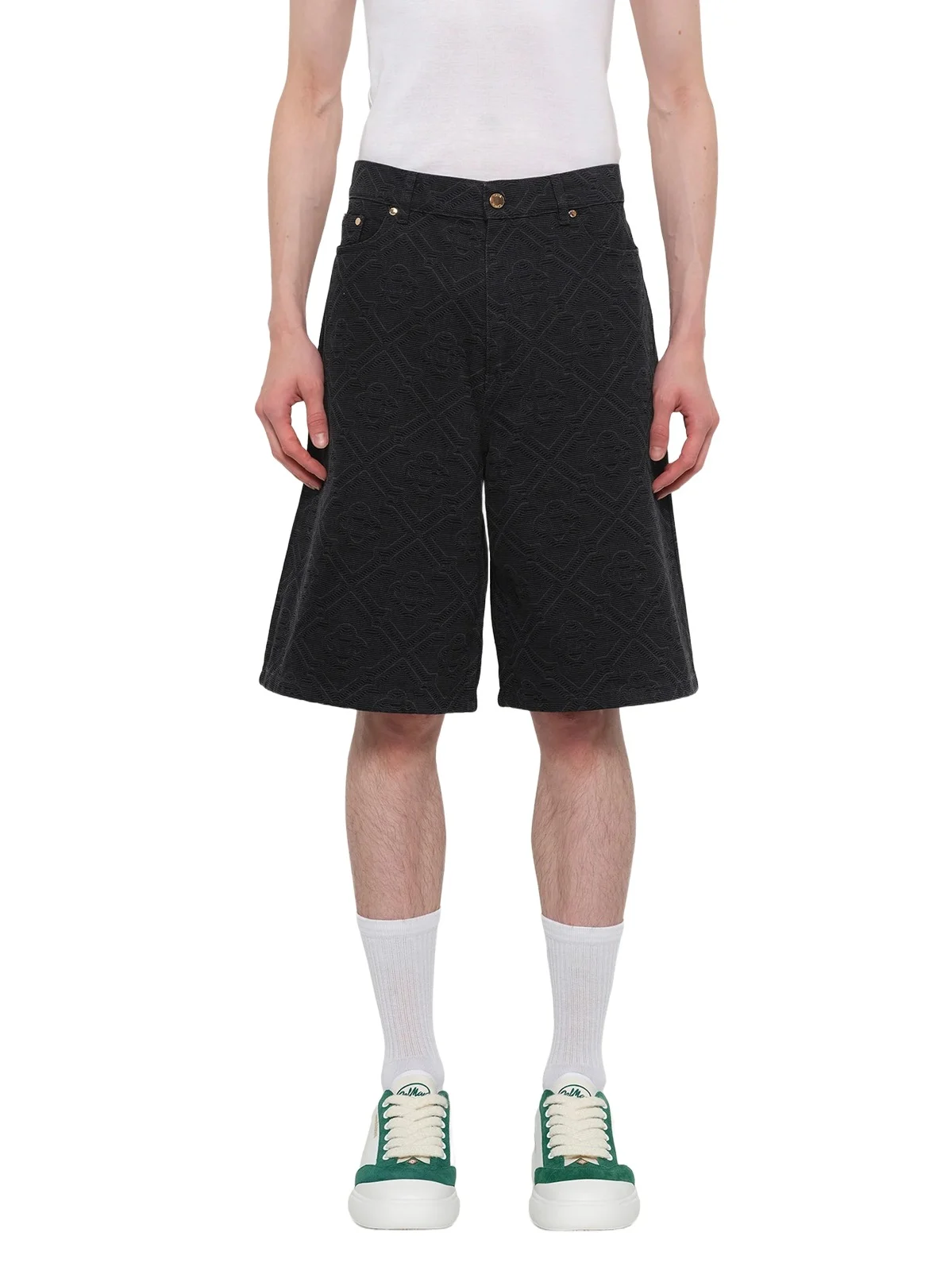 Casablanca Laser Monogram Denim Shorts