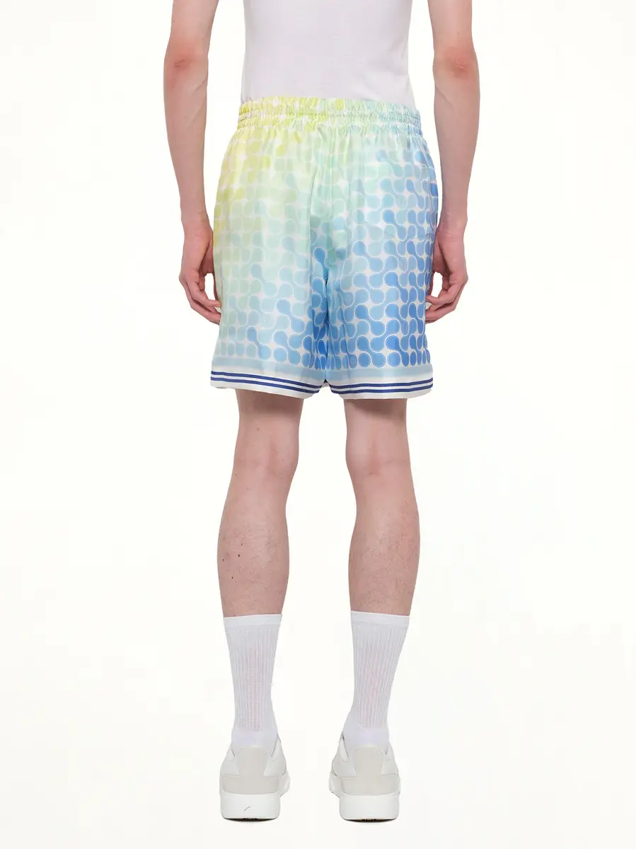 Casablanca Tennis Tile Silk Shorts in Multicolour | Thumbnail 5 Casablanca Tennis Tile Silk Shorts in Multicolour | Thumbnail 5