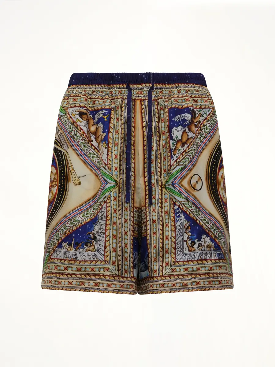 Casablanca Plafond Orne De Musique Silk Shorts in Multicolour | Thumbnail 2 Casablanca Plafond Orne De Musique Silk Shorts in Multicolour | Thumbnail 2
