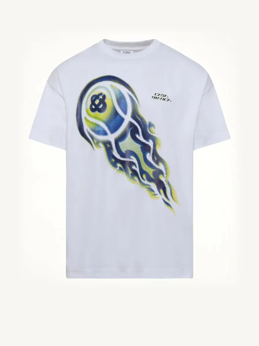 Casablanca Flaming Tennis Ball Oversized T-shirt | Thumbnail 2 Casablanca Flaming Tennis Ball Oversized T-shirt | Thumbnail 2
