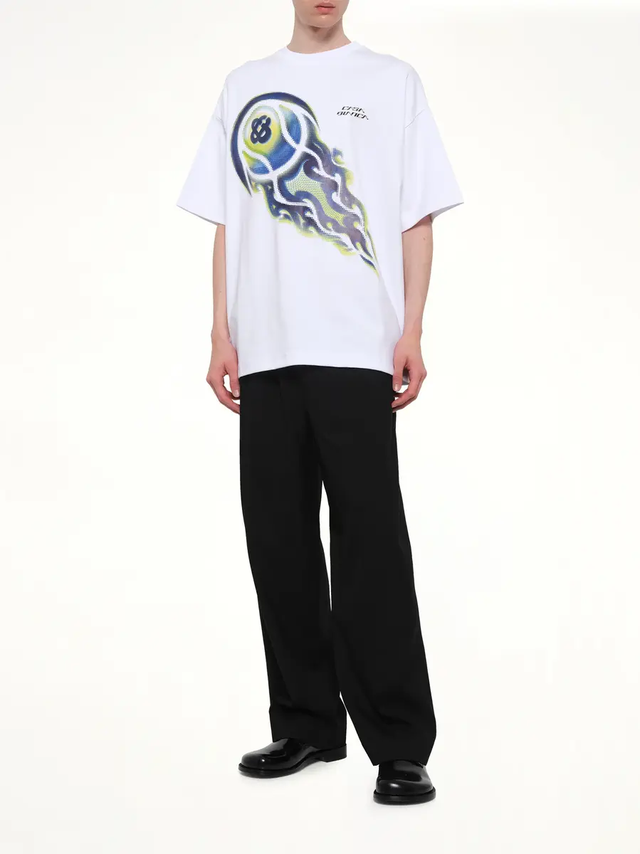 Casablanca Flaming Tennis Ball Oversized T-shirt | Thumbnail 4 Casablanca Flaming Tennis Ball Oversized T-shirt | Thumbnail 4