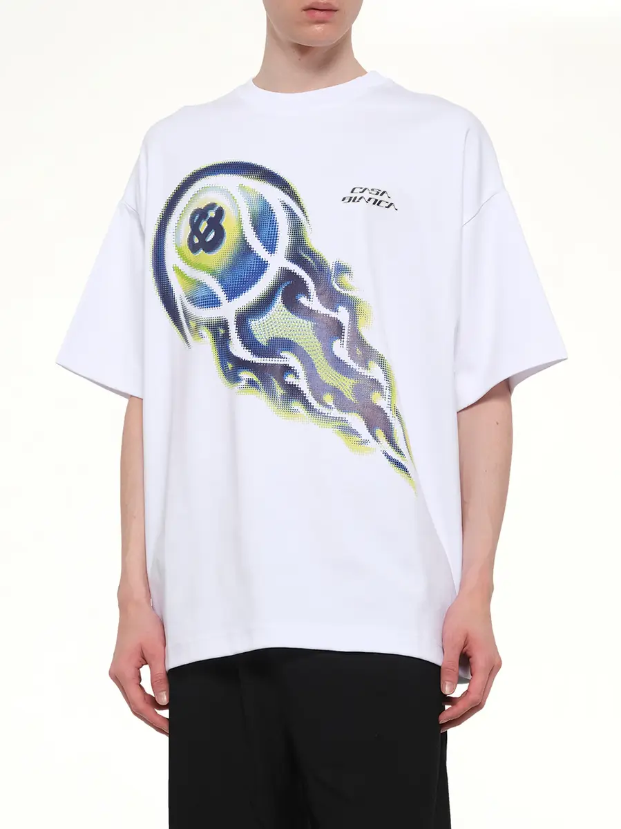 Casablanca Flaming Tennis Ball Oversized T-shirt | Thumbnail 6 Casablanca Flaming Tennis Ball Oversized T-shirt | Thumbnail 6
