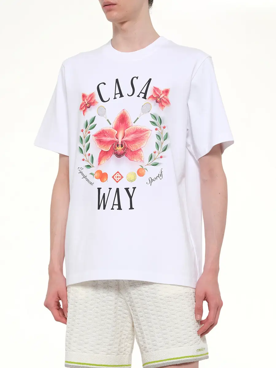 Casablanca Casa Way Orchid Classic T-shirt | Thumbnail 6 Casablanca Casa Way Orchid Classic T-shirt | Thumbnail 6
