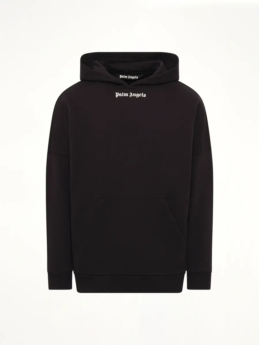 Palm Angels Classic Logo Over Hoodie in Black/off White | Thumbnail 2