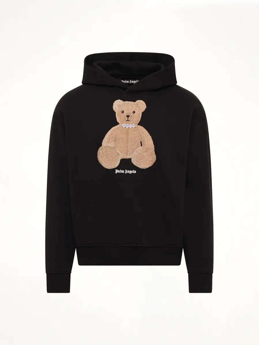 Palm Angels Bear Regular Hoodie in Black/brown | Thumbnail 2 Palm Angels Bear Regular Hoodie in Black/brown | Thumbnail 2