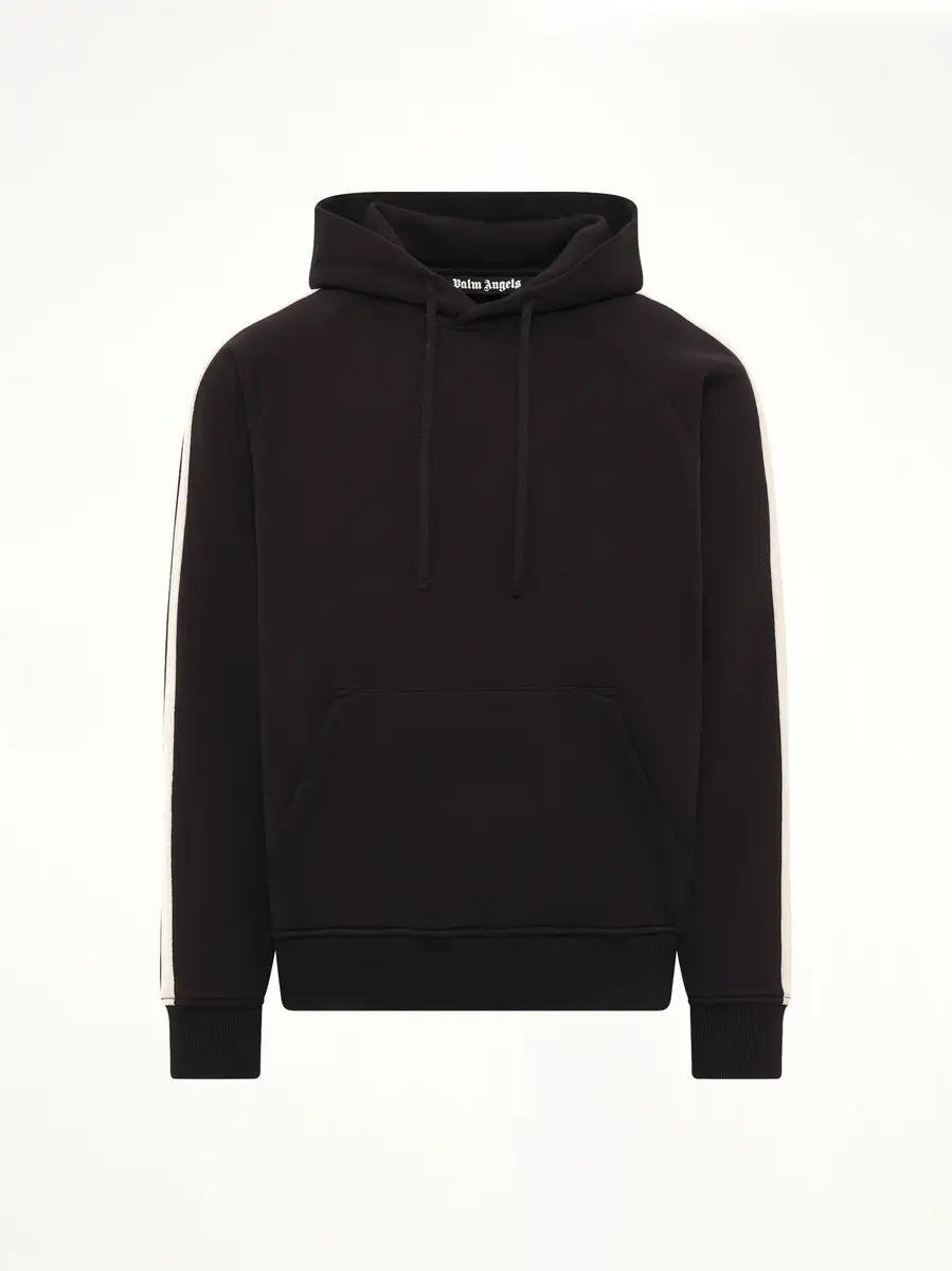Palm Angels Back Curved Logo Track Hoodie in Black/off White | Thumbnail 2