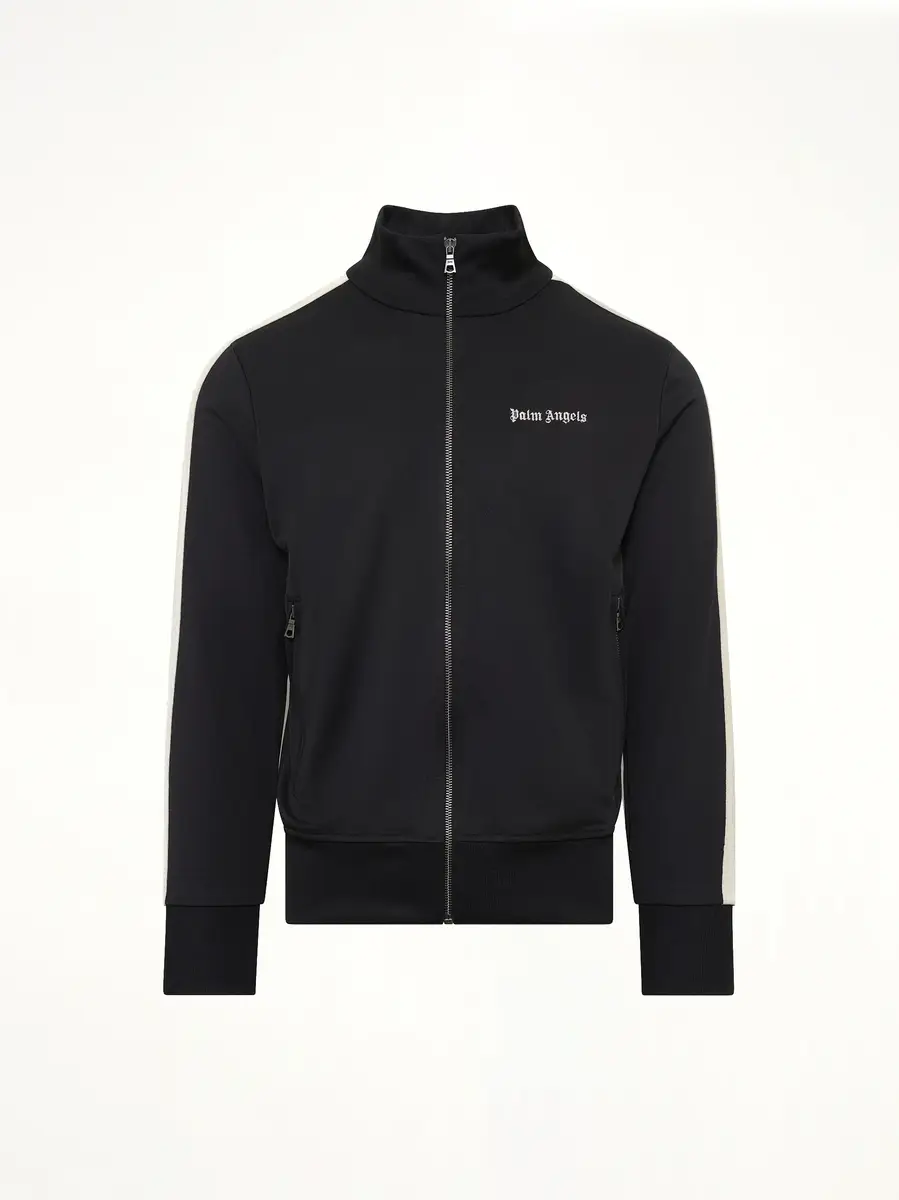 Palm Angels Classic Logo Track Top in Black/off White | Thumbnail 2 Palm Angels Classic Logo Track Top in Black/off White | Thumbnail 2