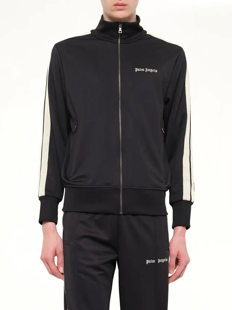 Palm Angels Classic Logo Track Top in Black/off White | Thumbnail 6 Palm Angels Classic Logo Track Top in Black/off White | Thumbnail 6
