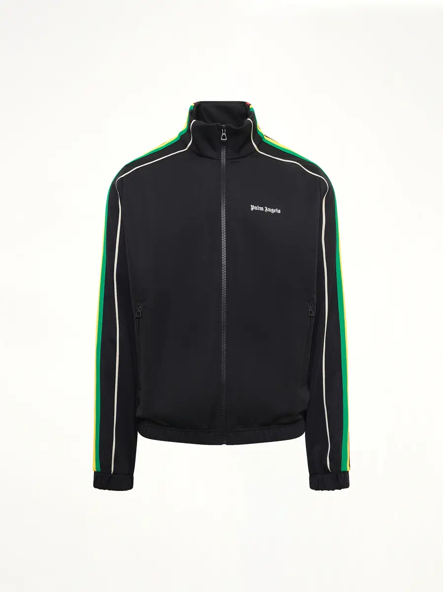 Palm Angels J Classic Logo Vint Track Top in Black/off White | Thumbnail 2 Palm Angels J Classic Logo Vint Track Top in Black/off White | Thumbnail 2