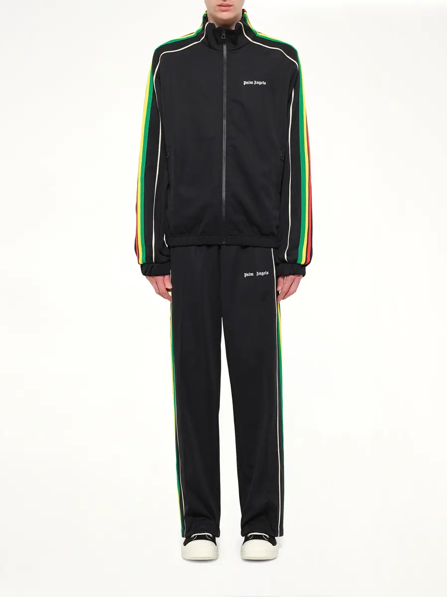 Palm Angels J Classic Logo Vint Track Top in Black/off White | Thumbnail 7 Palm Angels J Classic Logo Vint Track Top in Black/off White | Thumbnail 7