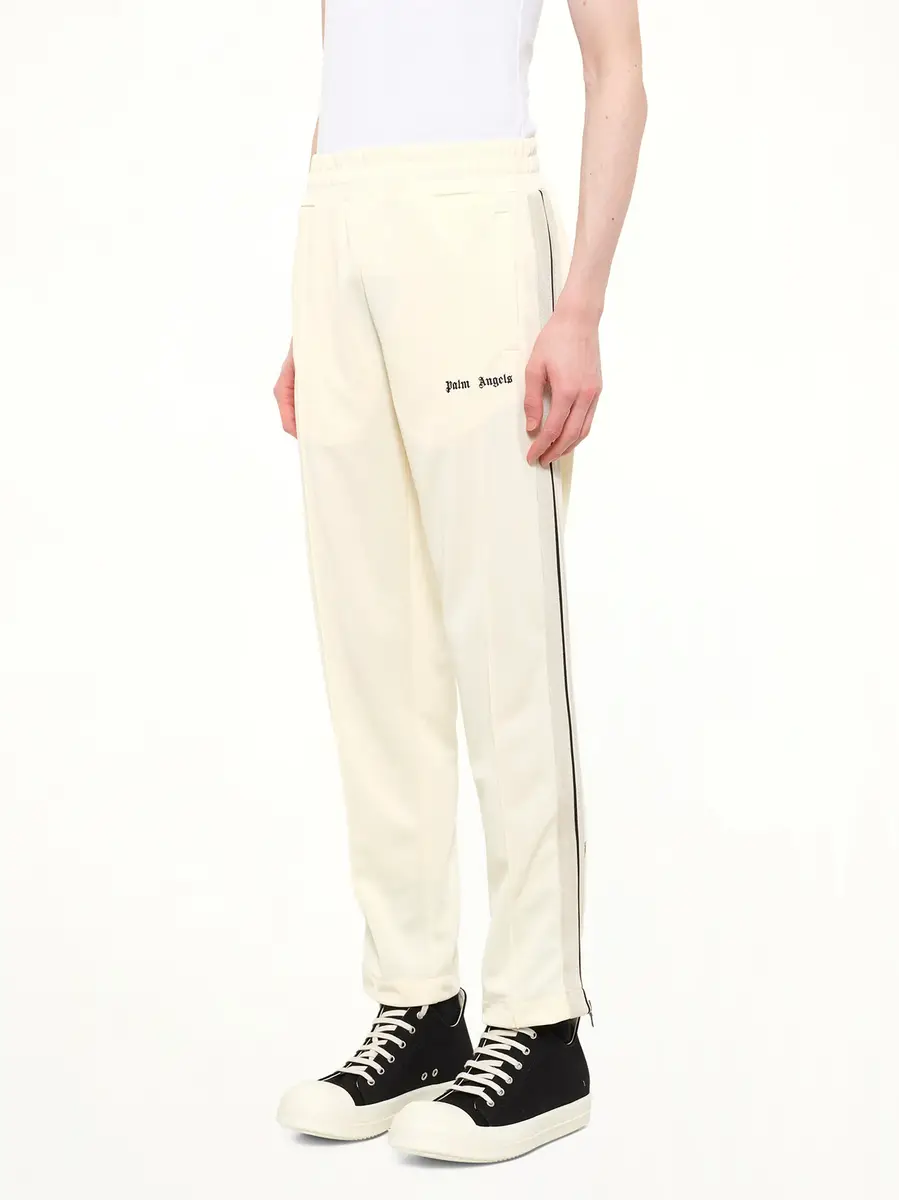 Palm Angels Classic Logo Track Pants in Ivory/black | Thumbnail 3