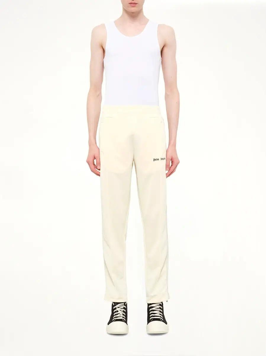 Palm Angels Classic Logo Track Pants in Ivory/black | Thumbnail 7