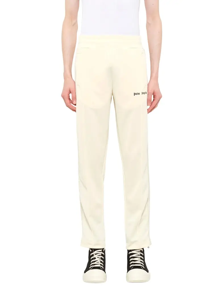 Palm Angels Classic Logo Track Pants in Ivory/black