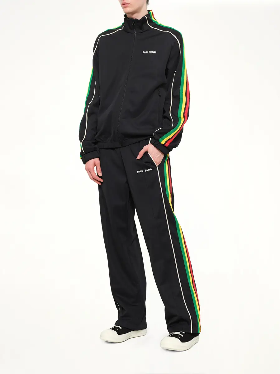 Palm Angels J Classic Logo Vint Track Pants in Black/off White | Thumbnail 4 Palm Angels J Classic Logo Vint Track Pants in Black/off White | Thumbnail 4