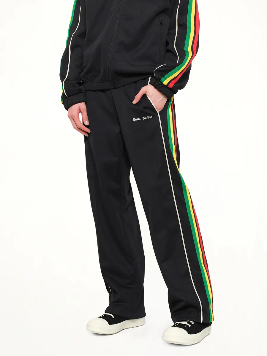 Palm Angels J Classic Logo Vint Track Pants in Black/off White | Thumbnail 6 Palm Angels J Classic Logo Vint Track Pants in Black/off White | Thumbnail 6