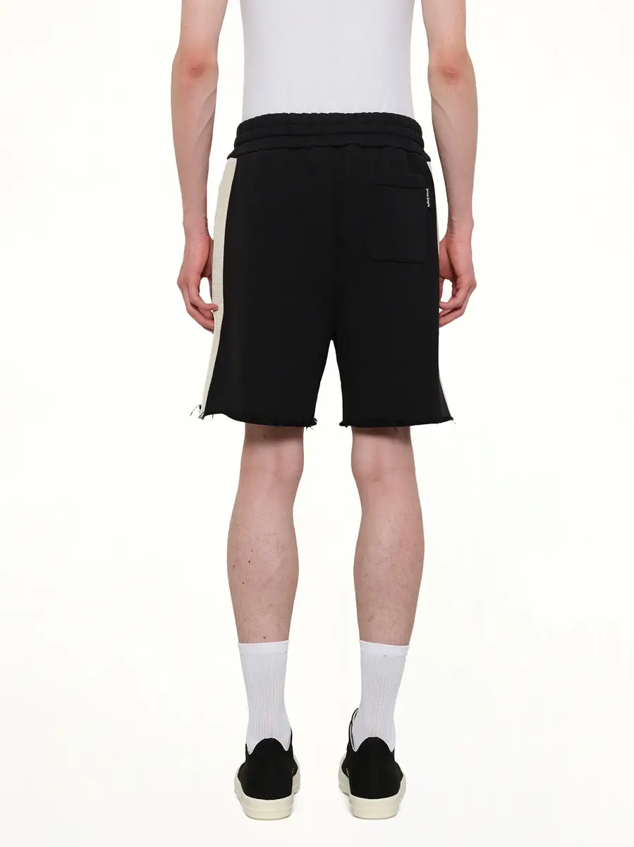 Palm Angels Curved Logo Track Sweatshorts in Black/off White | Thumbnail 5 Palm Angels Curved Logo Track Sweatshorts in Black/off White | Thumbnail 5