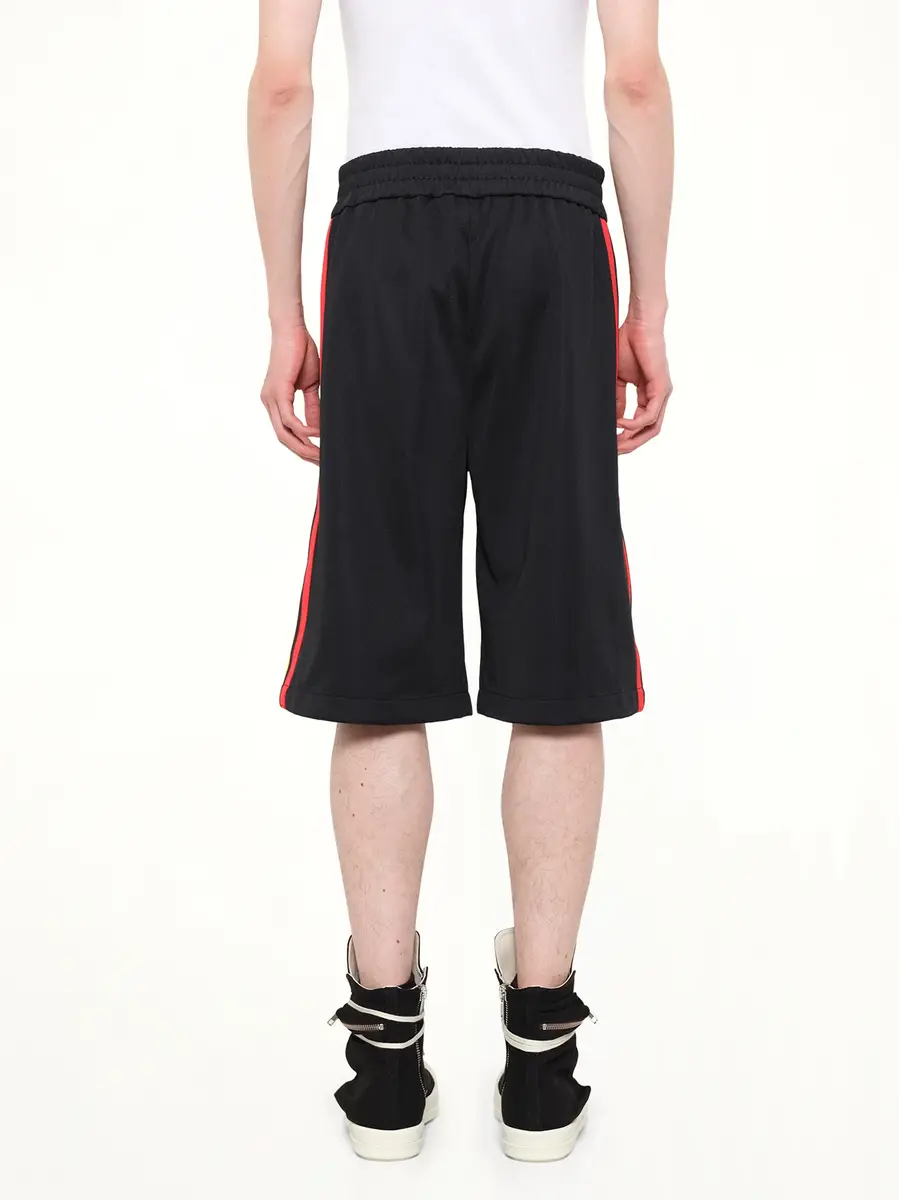 Palm Angels J Classic Logo Vint Track Shorts in Black/off White | Thumbnail 5 Palm Angels J Classic Logo Vint Track Shorts in Black/off White | Thumbnail 5