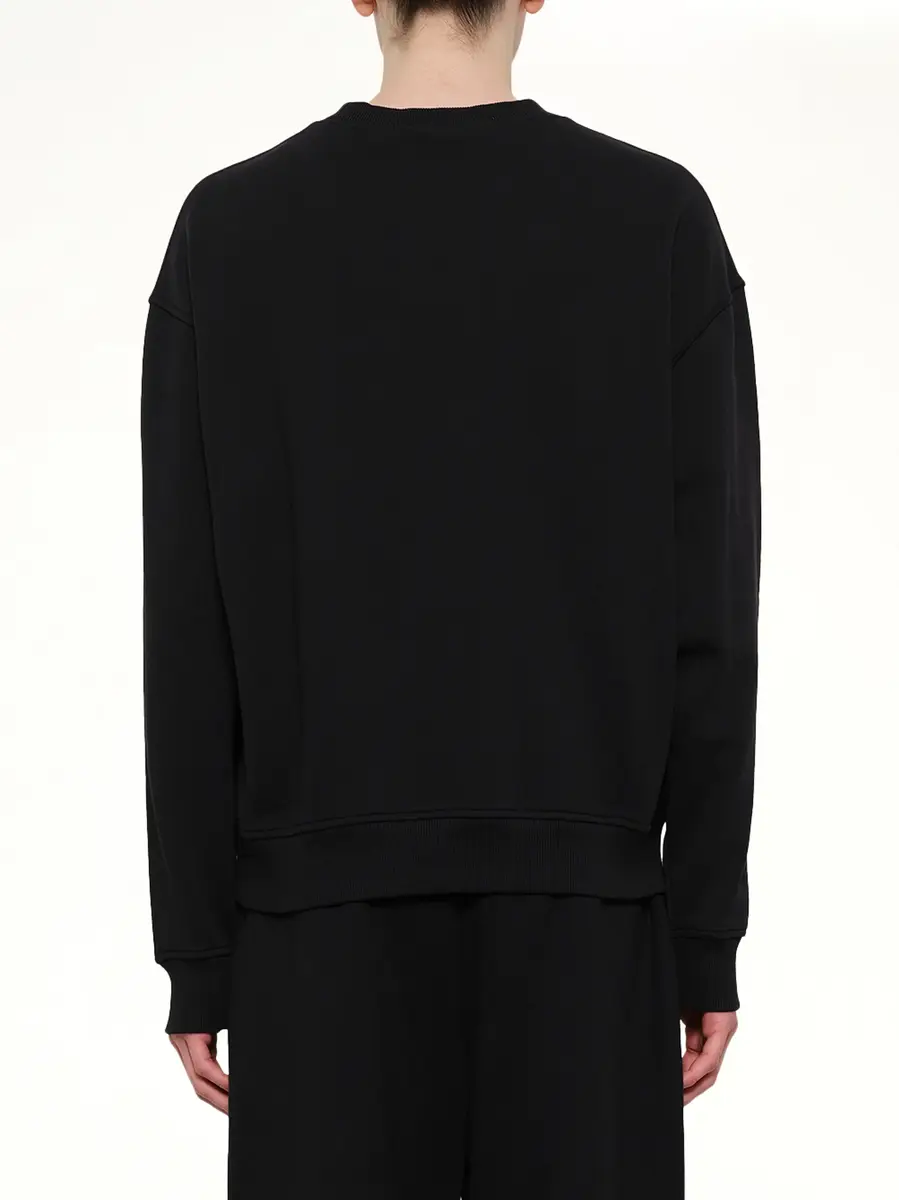 Palm Angels Neck Logo Regular Sweatshirt in Black/red | Thumbnail 5 Palm Angels Neck Logo Regular Sweatshirt in Black/red | Thumbnail 5