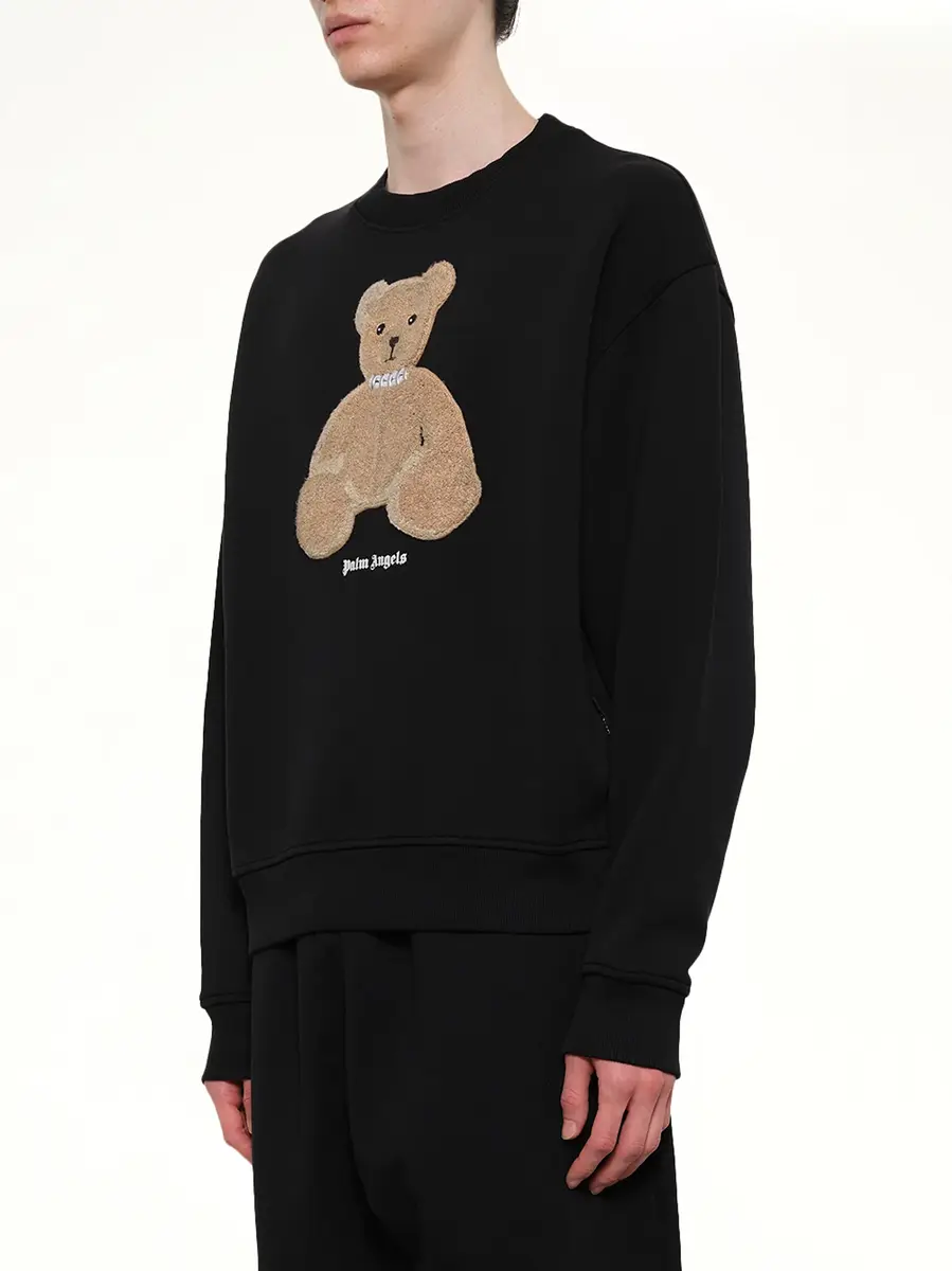 Palm Angels Bear Regular Sweatshirt in Black/brown | Thumbnail 3 Palm Angels Bear Regular Sweatshirt in Black/brown | Thumbnail 3