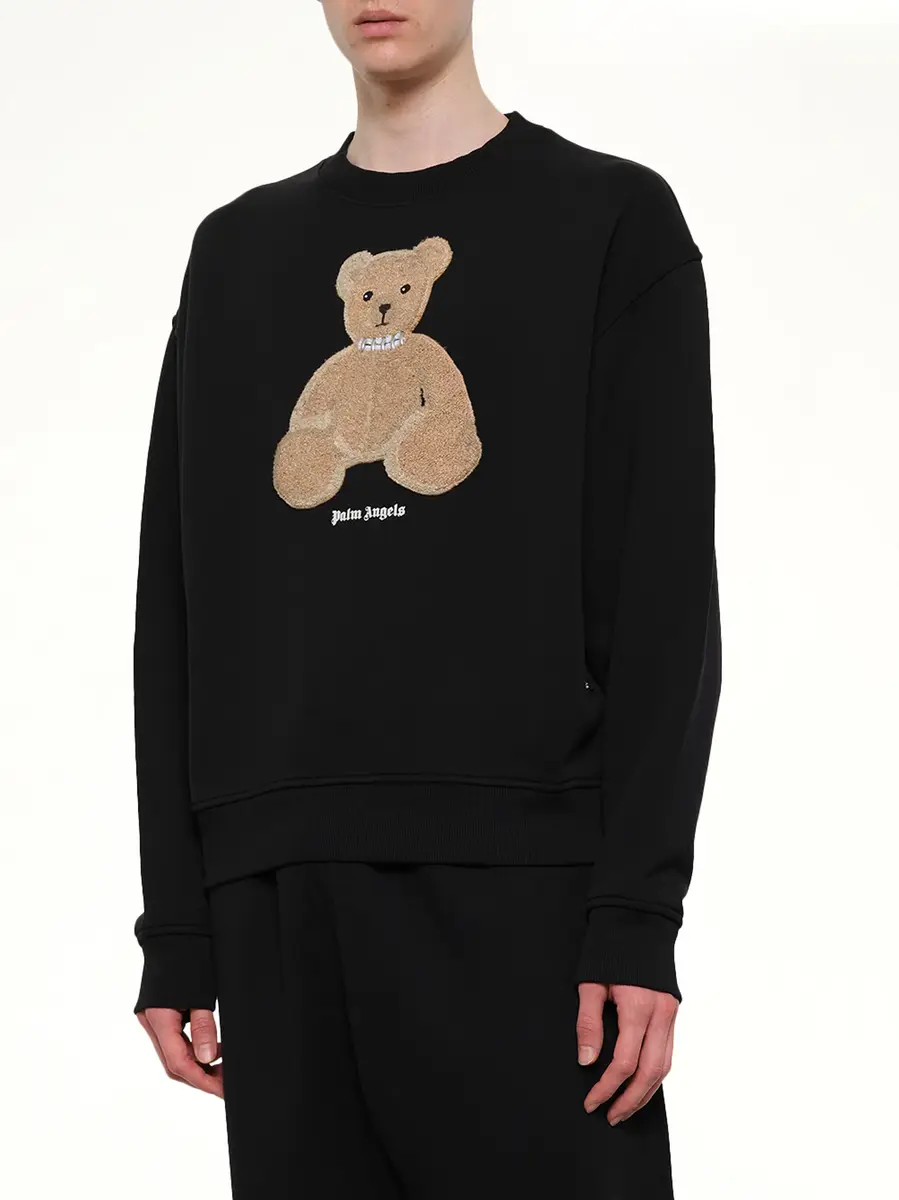 Palm Angels Bear Regular Sweatshirt in Black/brown | Thumbnail 6 Palm Angels Bear Regular Sweatshirt in Black/brown | Thumbnail 6