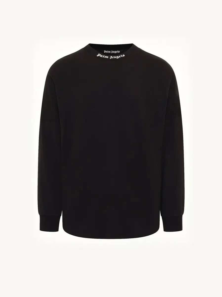 Palm Angels Classic Logo Over T-shirt L/s in Black/off White | Thumbnail 2 Palm Angels Classic Logo Over T-shirt L/s in Black/off White | Thumbnail 2