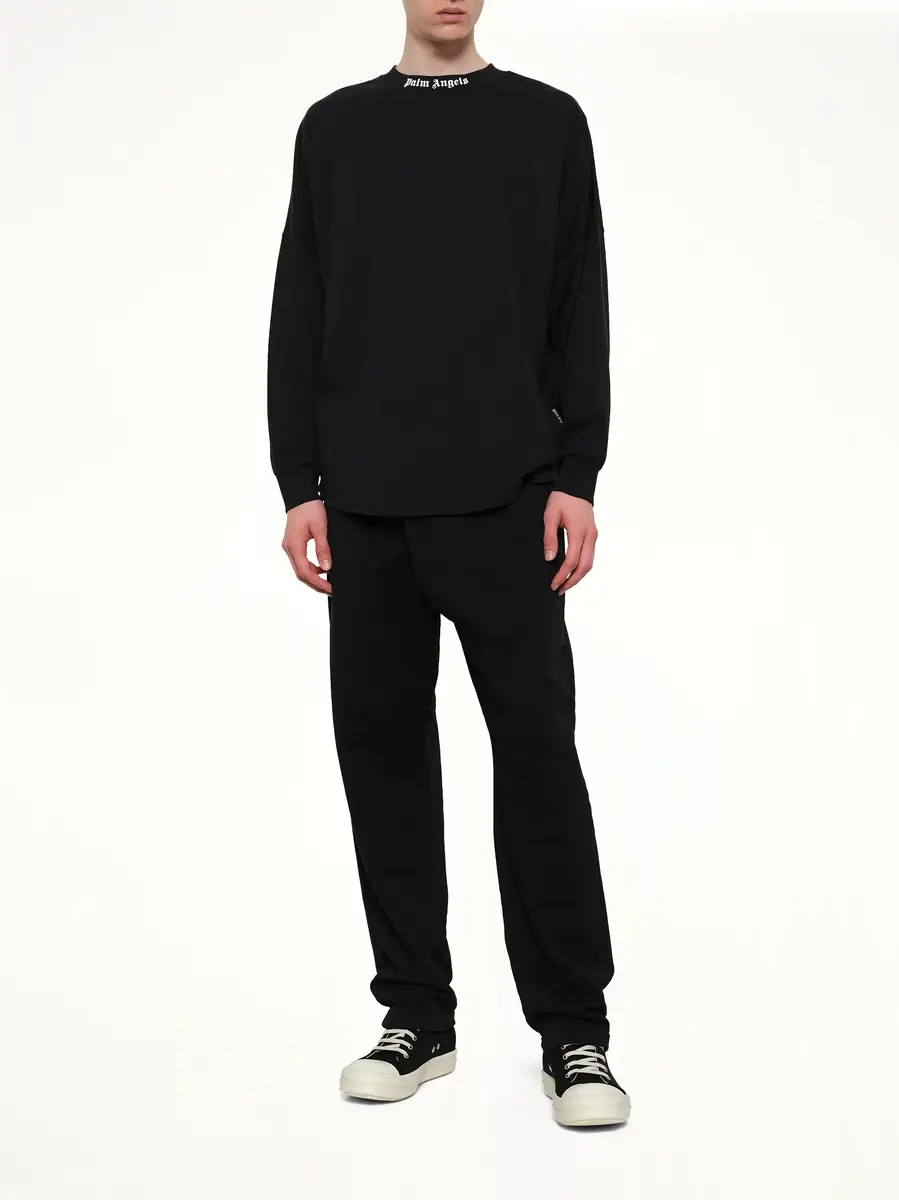 Palm Angels Classic Logo Over T-shirt L/s in Black/off White | Thumbnail 4 Palm Angels Classic Logo Over T-shirt L/s in Black/off White | Thumbnail 4