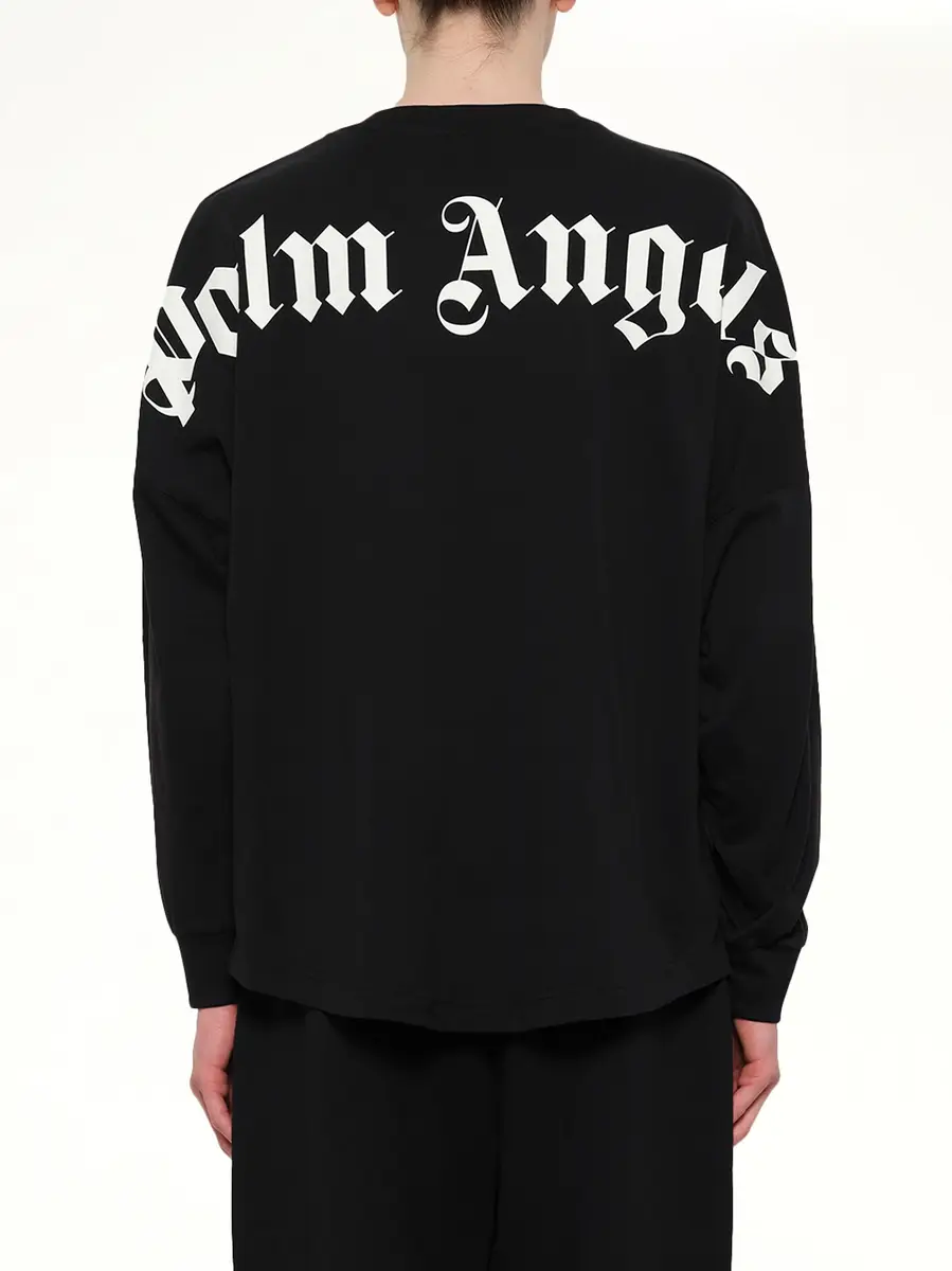 Palm Angels Classic Logo Over T-shirt L/s in Black/off White | Thumbnail 5 Palm Angels Classic Logo Over T-shirt L/s in Black/off White | Thumbnail 5