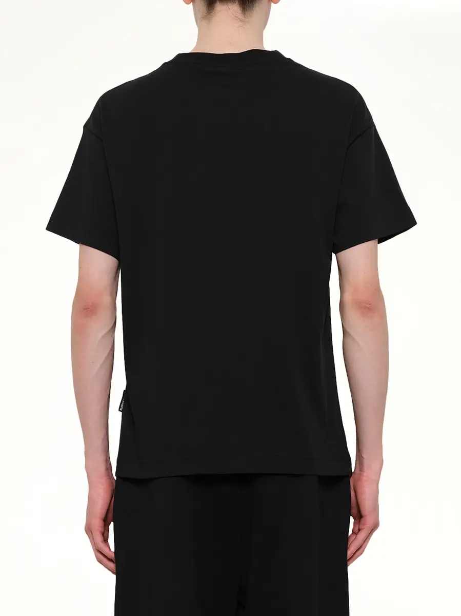 Palm Angels Neck Logo Regular T-shirt in Black/red | Thumbnail 5 Palm Angels Neck Logo Regular T-shirt in Black/red | Thumbnail 5