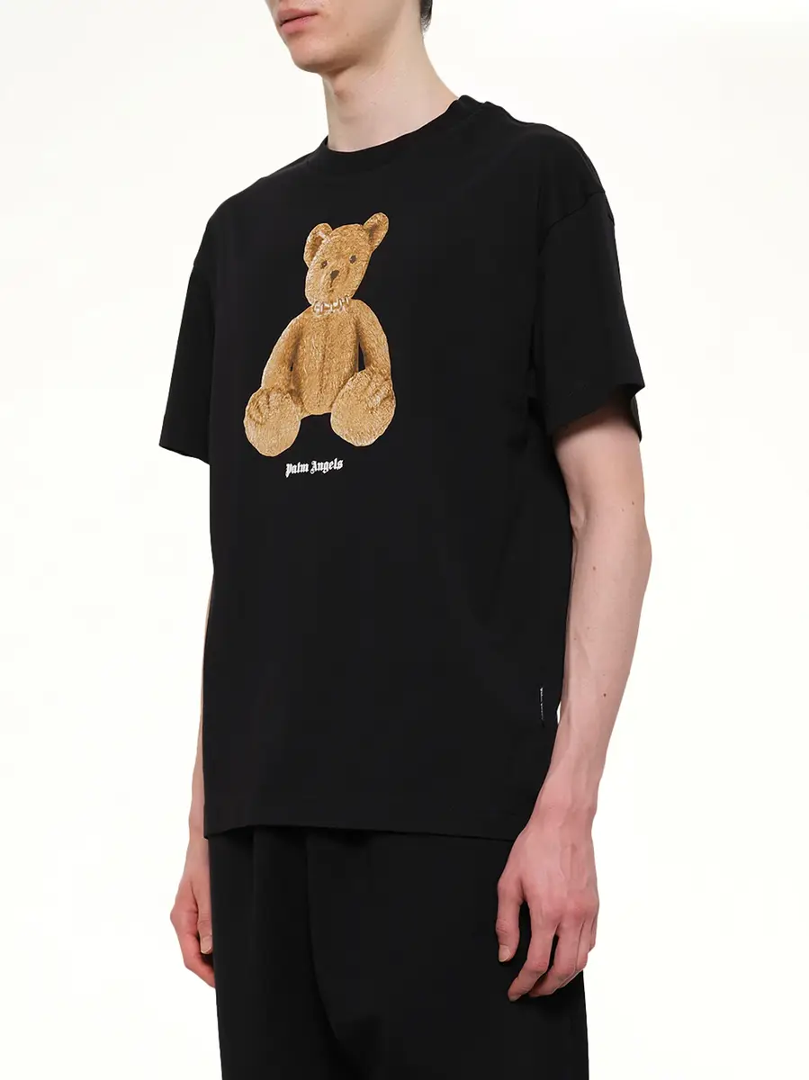 Palm Angels Bear Regular T-shirt in Black/brown | Thumbnail 3 Palm Angels Bear Regular T-shirt in Black/brown | Thumbnail 3