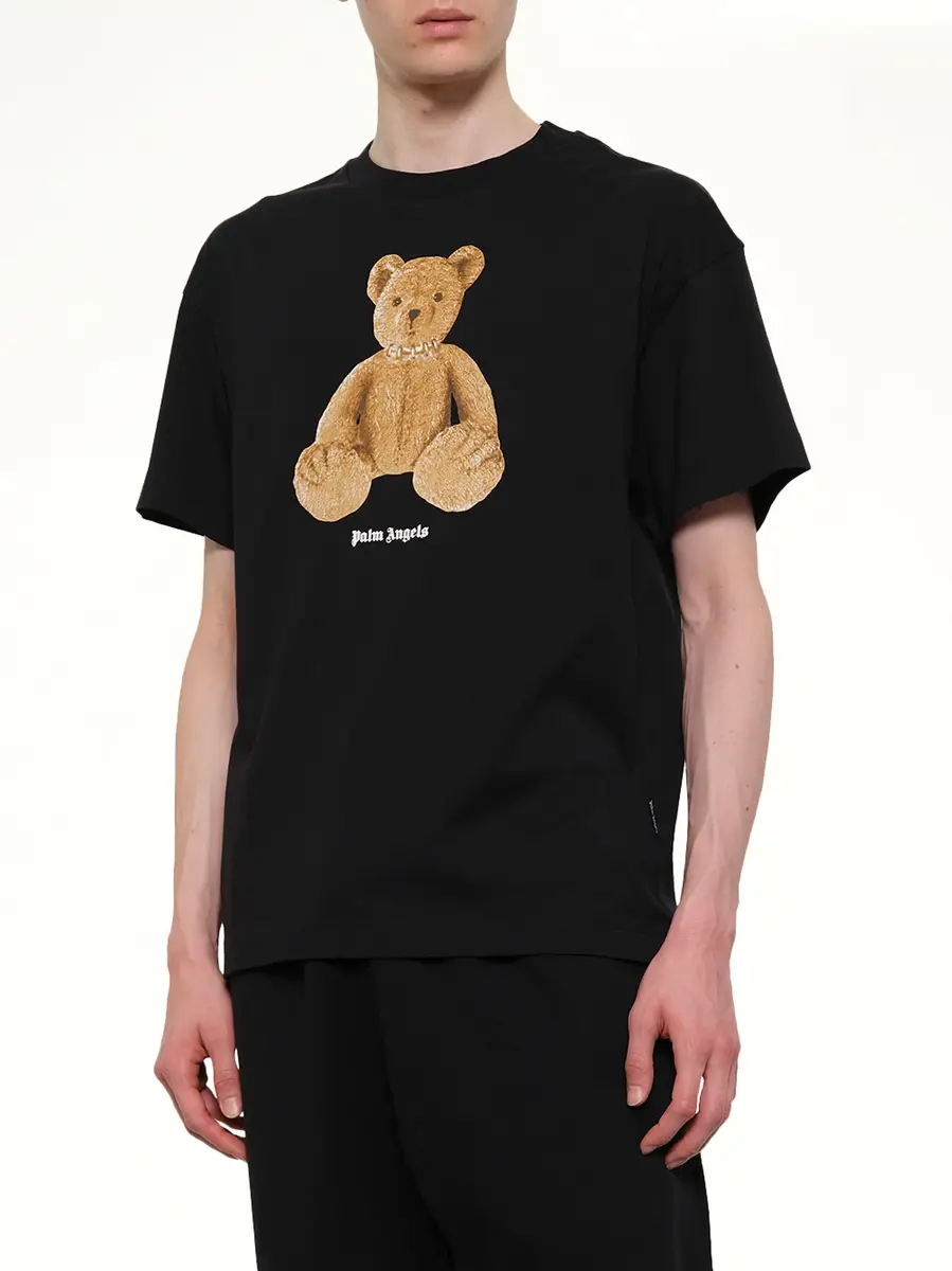 Palm Angels Bear Regular T-shirt in Black/brown | Thumbnail 6 Palm Angels Bear Regular T-shirt in Black/brown | Thumbnail 6