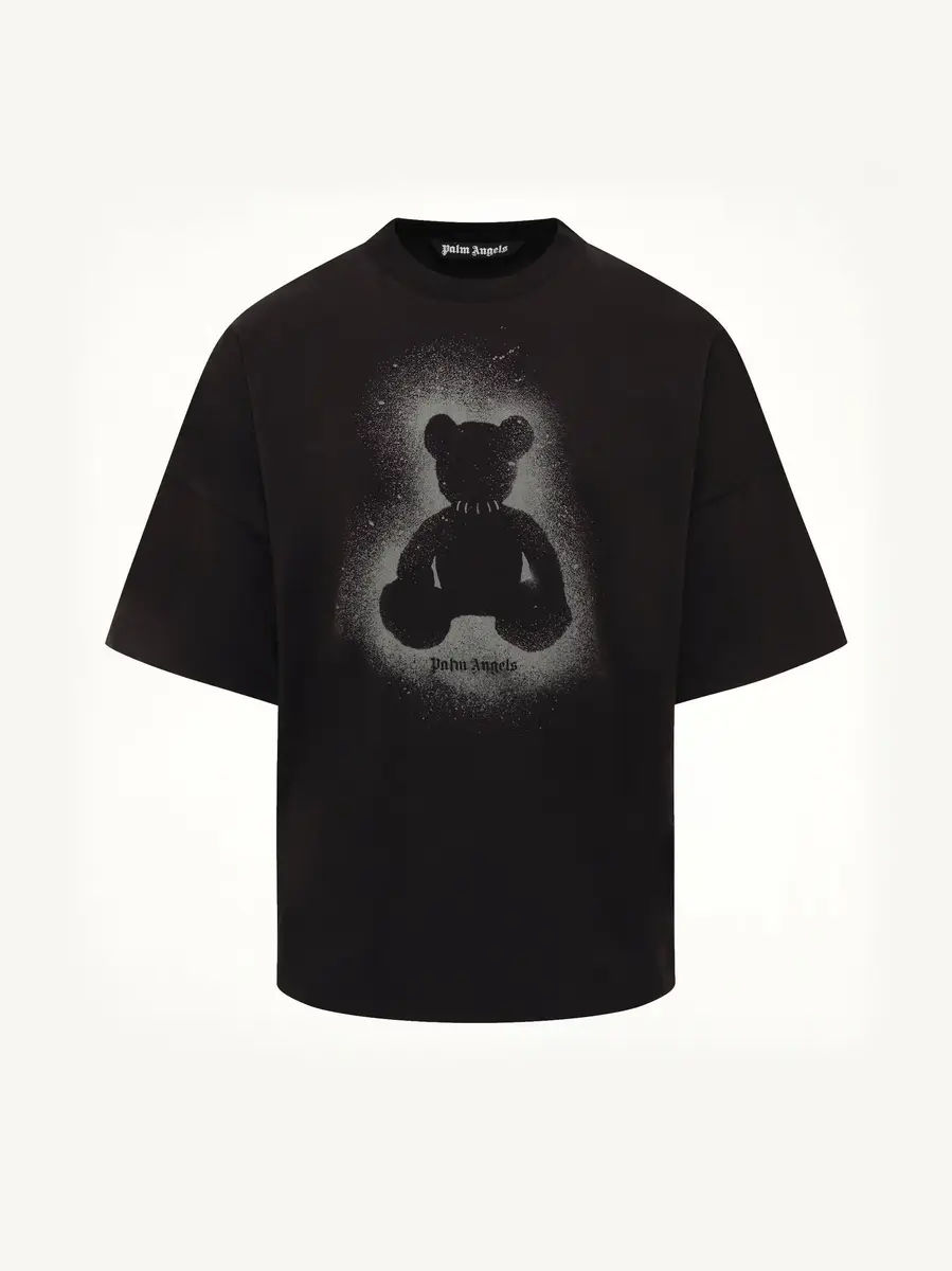 Palm Angels Spray Bear Over T-shirt in Black/dark Grey | Thumbnail 2 Palm Angels Spray Bear Over T-shirt in Black/dark Grey | Thumbnail 2