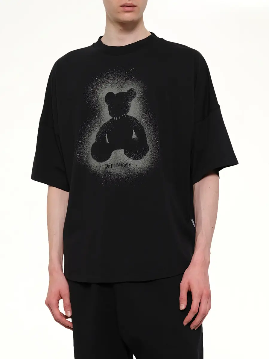 Palm Angels Spray Bear Over T-shirt in Black/dark Grey | Thumbnail 6 Palm Angels Spray Bear Over T-shirt in Black/dark Grey | Thumbnail 6
