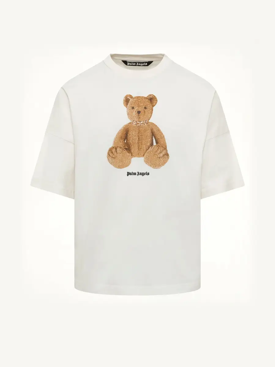 Palm Angels Bear Over T-shirt in Off White/brown | Thumbnail 2 Palm Angels Bear Over T-shirt in Off White/brown | Thumbnail 2