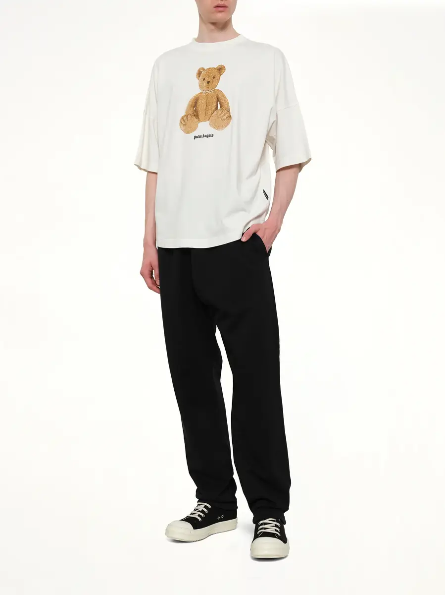 Palm Angels Bear Over T-shirt in Off White/brown | Thumbnail 4 Palm Angels Bear Over T-shirt in Off White/brown | Thumbnail 4