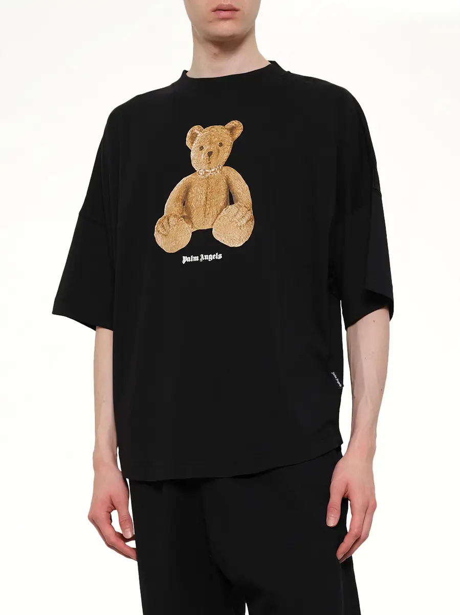 Palm Angels Bear Over T-shirt in Black/brown | Thumbnail 6 Palm Angels Bear Over T-shirt in Black/brown | Thumbnail 6