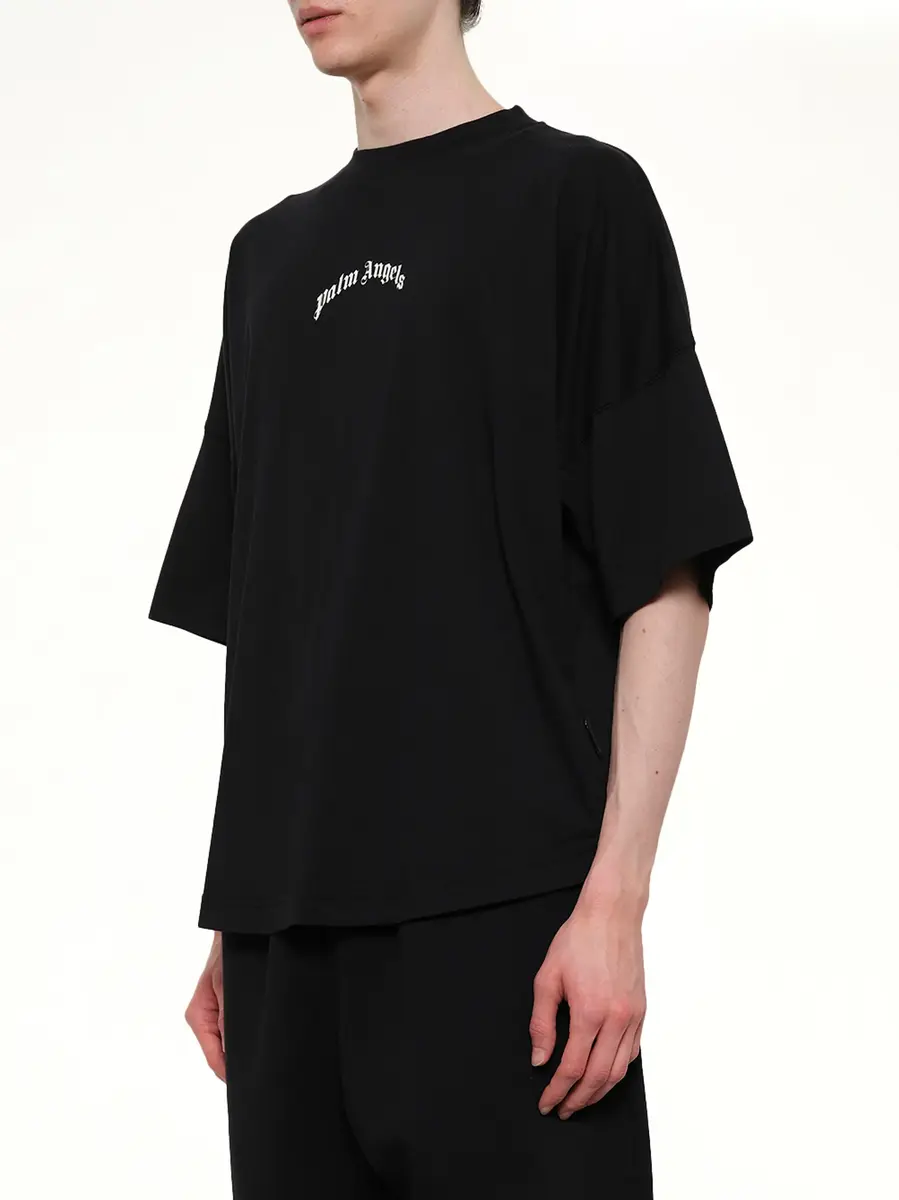 Palm Angels Classic Logo Over T-shirt in Black/off White | Thumbnail 3 Palm Angels Classic Logo Over T-shirt in Black/off White | Thumbnail 3