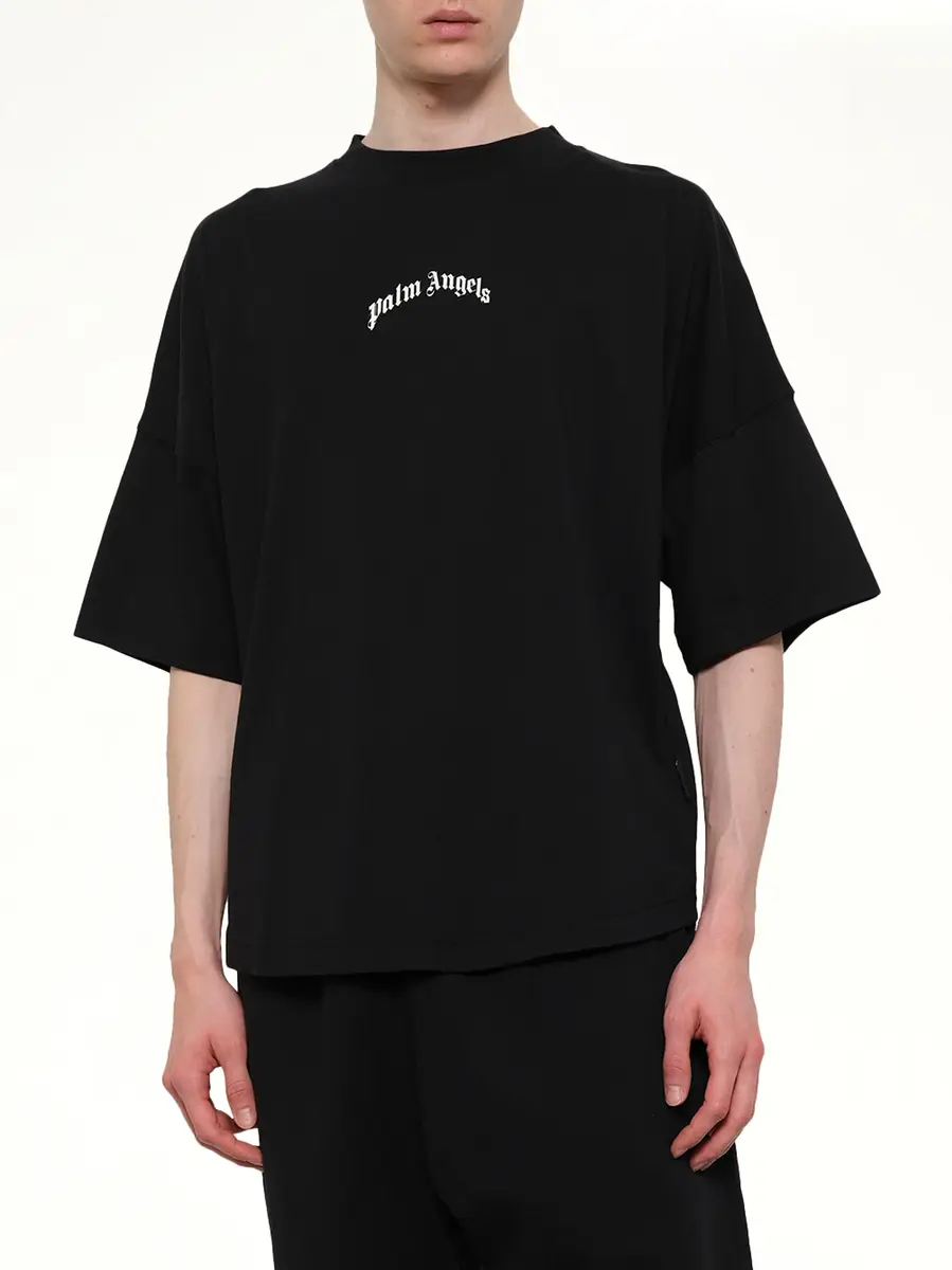 Palm Angels Classic Logo Over T-shirt in Black/off White | Thumbnail 6 Palm Angels Classic Logo Over T-shirt in Black/off White | Thumbnail 6